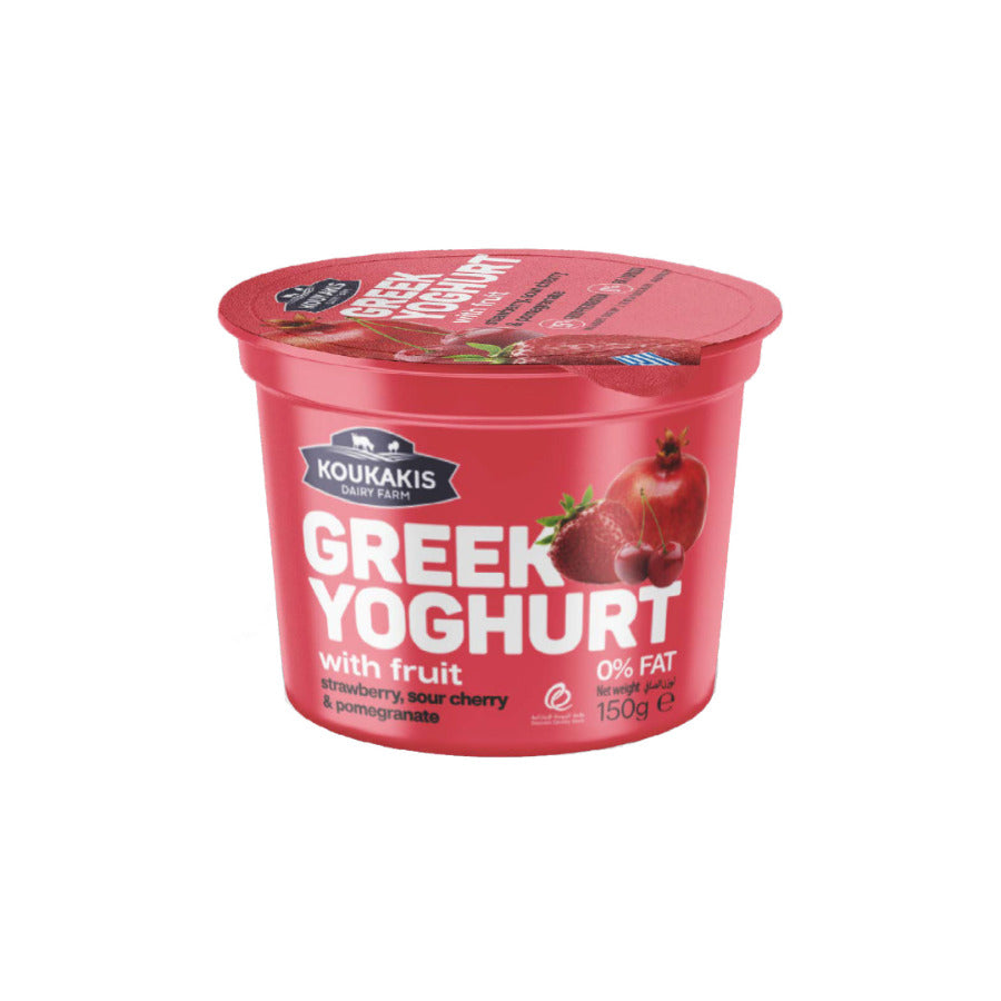 Græsk Yoghurt med frugt 0%, Koukakis 150g