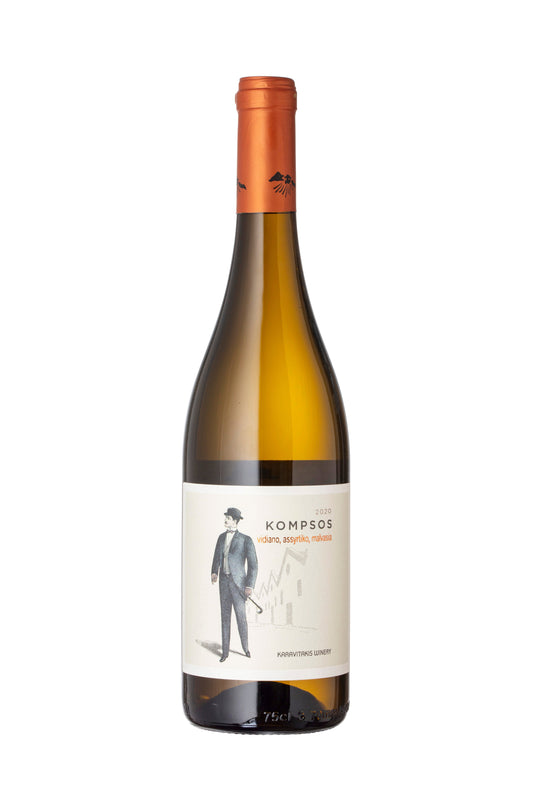 Kompsos White, Vidiano-Assyrtiko-Malvasia, Karavitakis, Kreta