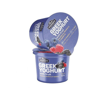 Græsk Yoghurt med frugt 0%, Koukakis 150g
