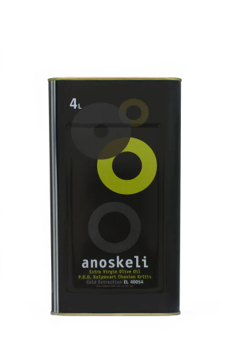 Olivenolie, 4 liter, fra landsbyen Anoskeli, Kreta