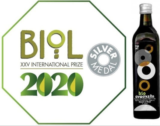 Olivenolie, 750 mL, Økologisk, Extra Jomfruolivenolie, fra landsbyen Anoskeli, Kreta